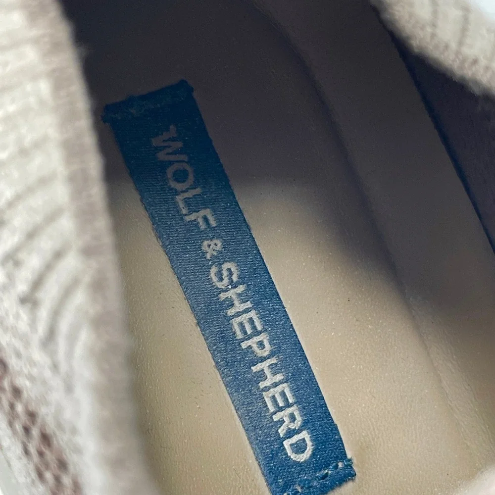 Wolf And Shepherd SupremeKnit Trainers Mens 7 Desert Tan Pull-On Derbys Preppy‎